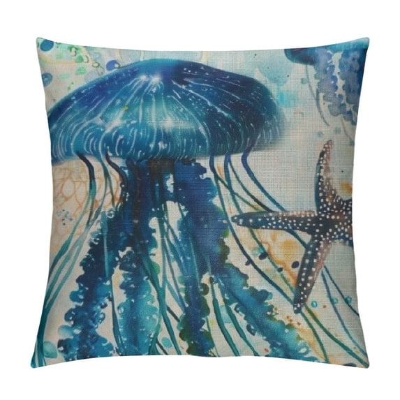 ONETECH Throw Pillow Cover, Blue Octopus Graffiti,Durable Decorative Pillowcase,Holiday Pillowcase for Couch Car Living Room and Outdoor