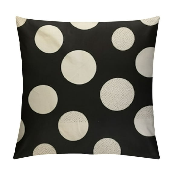 FUMJ Throw Pillow Cover Polka Dot Black and White Simple Pattern Pillowcase Cushion Cover for Sofa Bedding Couch Home Decorative Double Side Printed