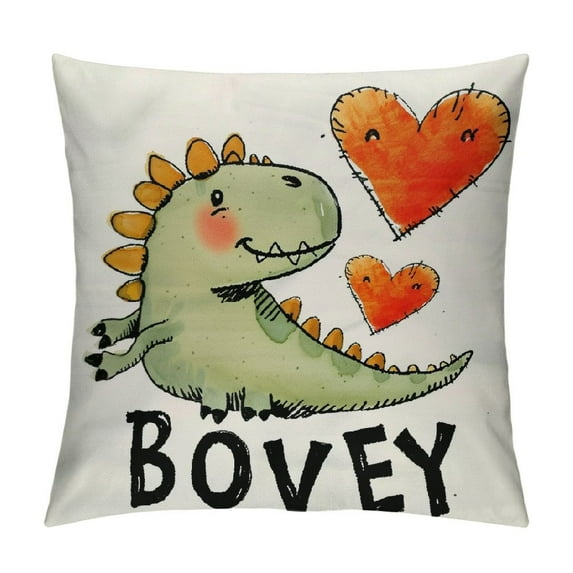 ONETECH Throw Pillow Cover, Rawr Means I Love You In Dinosaur, Soft Decorative Pillowcases Sleeper Cushion Covers for Couch Bed Sofa, Ideal Cushion Covers Gifts for Friends Family Colleagues