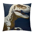 thumbnail image 1 of ONETECH Throw Pillow Covers Dinosaur Tyrannosaurus Navy Blue Prehistoric Paleontologist Decorative Pillow Cases Room Home Decor Square Pillowcases, 1 of 5