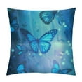 thumbnail image 1 of FUMJ  Throw Pillow Covers Fantasy Blue Butterflies Design Square Pillowcase for Home Decor Sofa Car Bedroom Pillow case, 1 of 5