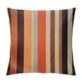 thumbnail image 1 of ONETECH  Throw Pillow Covers Print Zippered Pillowcase Orange Copper and Pale Peach Abstract with Cool Glass and Vintage Stripe Design 18x18 Square Decor for Home Bed Couch Sofa, 1 of 5