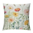 thumbnail image 1 of ONETECH Throw Pillow Covers Wild Flowers - Botanical Summer Floral Butterfly Colorful Decorative Pillow Case for Sofa Couch Bedroom Living Room Car Home Decor Spring Pillowcase, 1 of 5