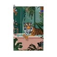 thumbnail image 1 of ONETECH Tiger Plants Jungle Golf Towel 24x16in - Golf Gift for Men 2PC, 1 of 7
