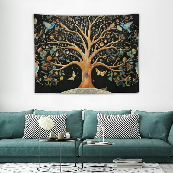 ONETECH Tree of Life Tapastry Moon Tapestry Butterfly Tapestries for Bedroom Aesthetic Tapastry's Wall Hanging Mandala Botanical Tapestry for Living Room Dorm