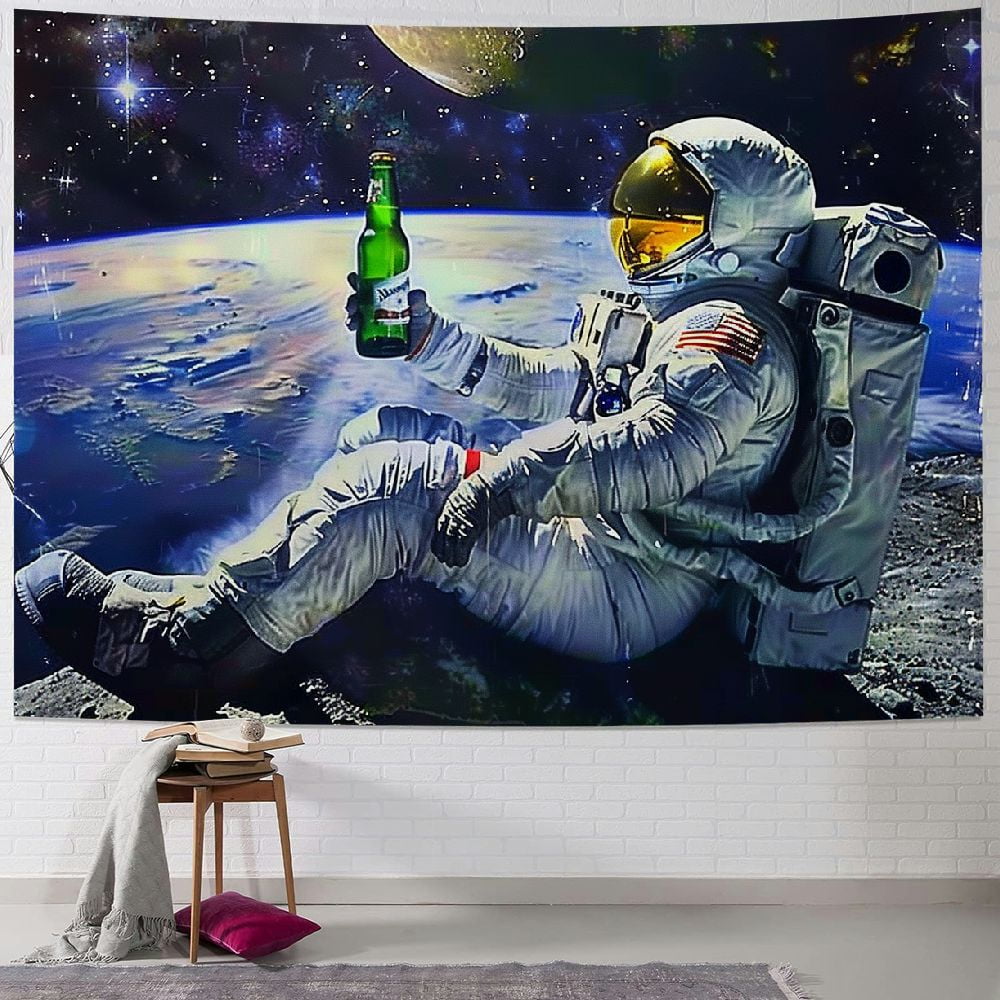 ONETECH Trippy Astronaut Tapestry Space Tapestry Poster Cool Spaceman Sitting on Universe Outer Space Planet Tapestry Funny Tapestry Boho Hippie Tapestry For Mens Bedroom Cool Room Decor Walmart