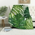 thumbnail image 1 of ONETECH  Tropical Green Plant Blanket Summer Trees Leaves Throw Gifts for Women Men Kids Boys Girls Tropical Rainforest Scenery Decor Super Soft Plush Throw, 1 of 6