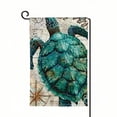 thumbnail image 1 of ONETECH Turtle Map Fan Garden Flag 12x18in Decorations Burlap Yard Flag White, 1 of 6