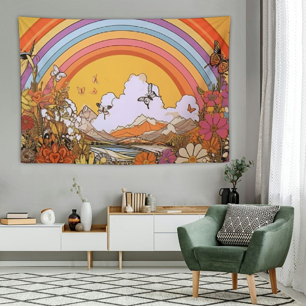 Rainbow wall tapestry sale