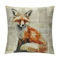 thumbnail image 1 of FUMJ  Vintage Animal Throw Pillow Covers Wild Animals Black Bear Fox Owl Hamster Square Decorative Cushion Covers with Rustic Lettering Pillowcases Cushion Case, 1 of 5