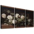 thumbnail image 1 of ONETECH Vintage Farmhouse French Country Bedroom Wall Decor Above Bed - - Horizontal Wall Art Over the Bed - Panoramic Landscape Picture Sign - Canvas Oil Painting 12''x16''X3 Panels, 1 of 4