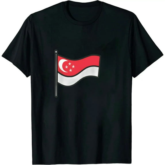 ONETECH Vintage Flag of Singapore Love Your Country T-Shirt