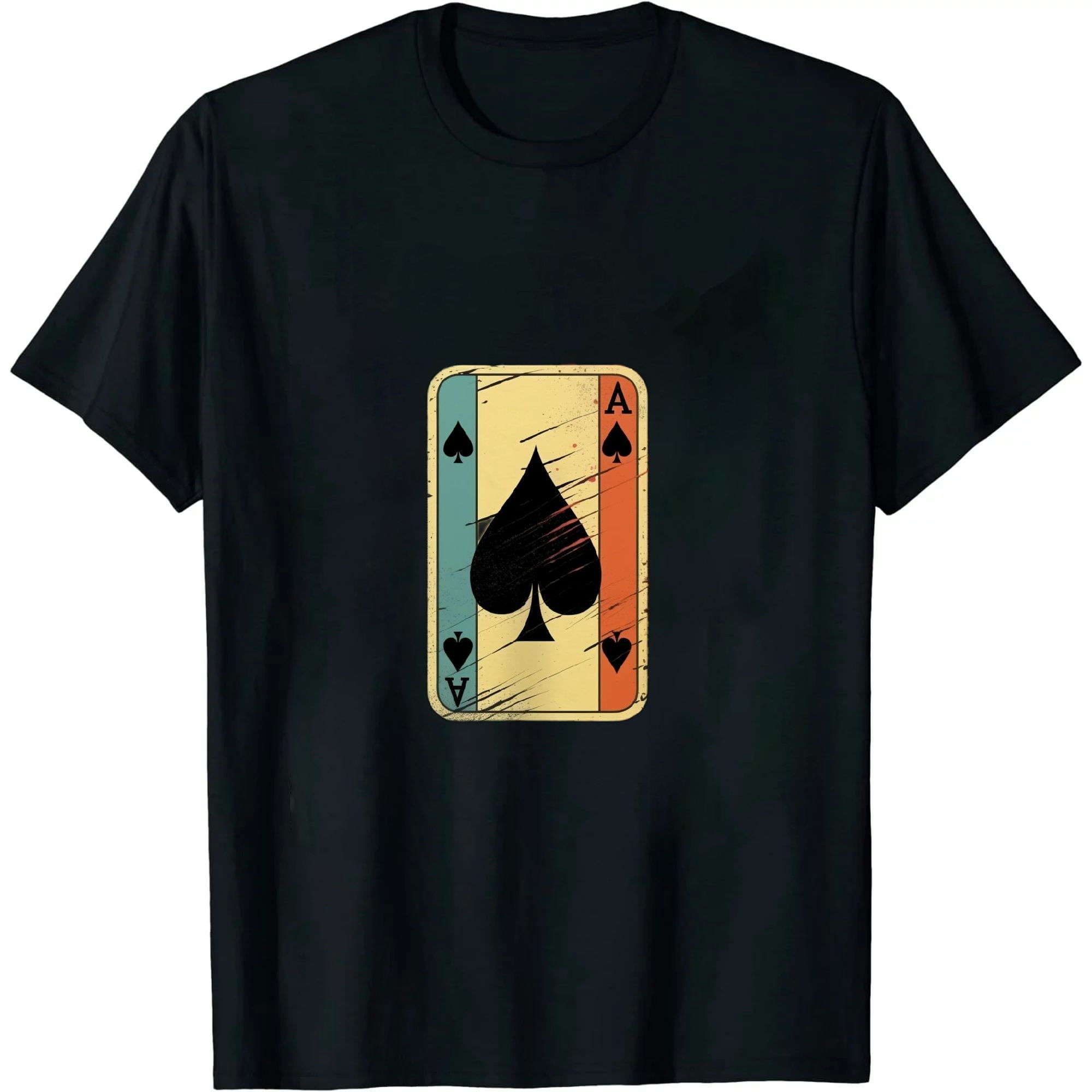 Vintage Poker Ace Of Spades TShirt Retro Cards Shirt Gift