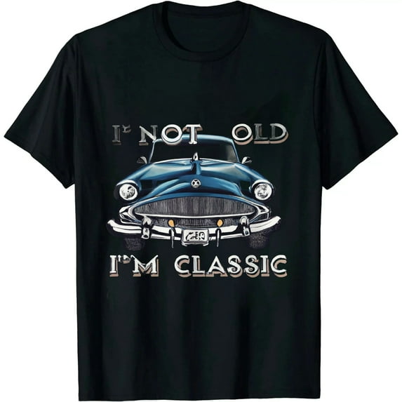 ONETECH Vintage Vibes Classic Car Look with I'm Not Old I'm Classic T-Shirt