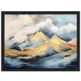 thumbnail image 1 of ONETECH  WKFC4175 Blue and Gold Abstract Canvas Wall Art Abstract Mountain Painting Canvas Print Artwork For Living Room Bedroom Kitchen Home and Office Wall Decor, 1 of 4