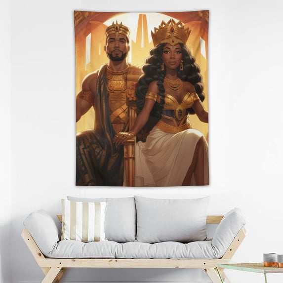 ONETECH Wall art Posters of Black Kings and Queens,African American Canvas Art Print,Afro King Poster,Black Queen Poster,Fashion Bathroom Bedroom Decor Aesthetic Artwork