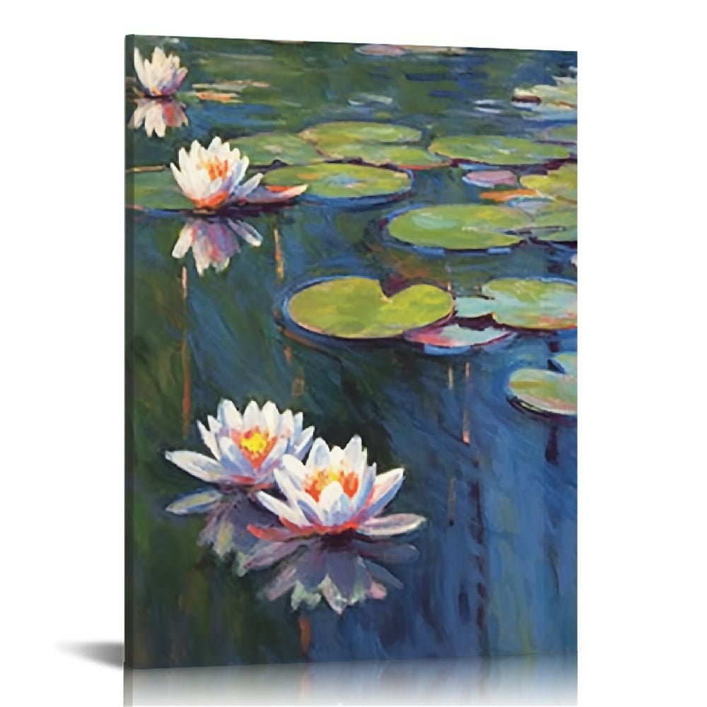 ONETECH Water Lilies Canvas Prints Wall Art of Claude Monet Famous Oil ...
