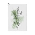 thumbnail image 1 of ONETECH Watercolor Eucalyptus Leaves Golf Towel Father's Day 24x16in 1PC, 1 of 7