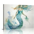 thumbnail image 1 of ONETECH  Watercolor Mermaid II Canvas Wall Decor by Artist Studio Arts for Living Room, Bedroom, Bathroom, Kitchen, Office, Bar, Dining &amp; Guest Room - Ready to Hang, 1 of 4