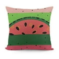 thumbnail image 1 of ONETECH Watermelons Throw Pillow Cover Summer Fruit Watermelon Slice with Black Seeds Red Green Stripes Fabric for Couch Bed Sofa Car Waist Cushion Cover  Pillow Case, 1 of 5