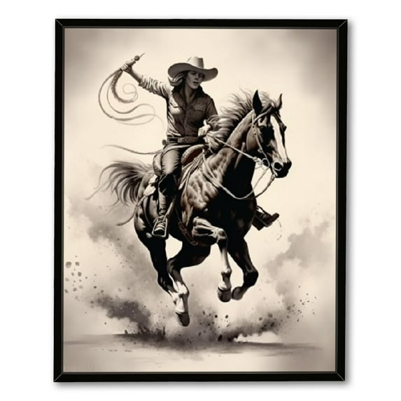 ONETECH Western Cowboy Wall Art Vintage Cowboy Posters Simple Romantic Cowboy Couple Canvas Paintings Pictures Western Eclectic Wall Decor Home Bedroom Living Room Decor