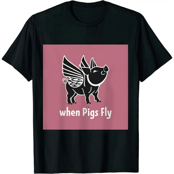 ONETECH When Pigs Fly Art T Shirt