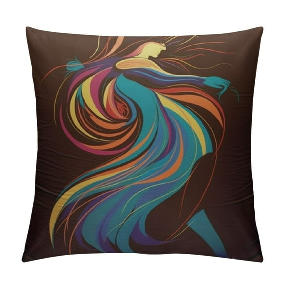 ONETECH Whirling Dervish Decorative Pillow Case Sufi Rumi Whirling Dance Mystic Sky Throw Pillow Cover Home Decor Square Cushion Cover for Couch Bed Sofa