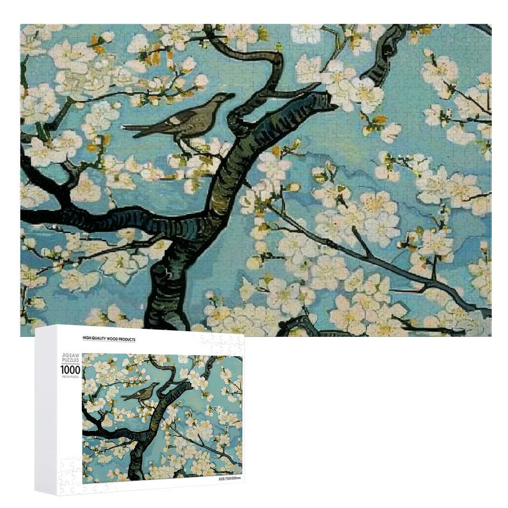 ONETECH White Flowers Wooden Jigsaw Puzzle for Adults and Kids ...