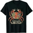 thumbnail image 1 of ONETECH Wicked Good Lobstah Funny Maine Boston Cape Cod Lobster T-Shirt, 1 of 3