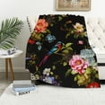 thumbnail image 1 of ONETECH  Wild Flowers Blanket for Girls Women, Lightweight Soft Flannel Throw Blanket Peony Roses Sofa Couch Living Room, 1 of 6