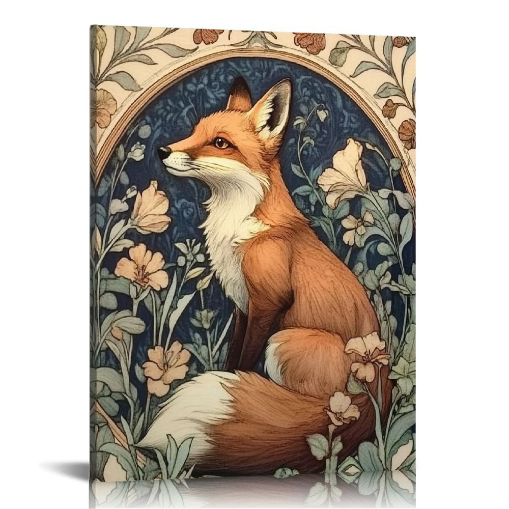 ONETECH William Morris Prints Fox Art Room Aesthetics Vintage Wall Art