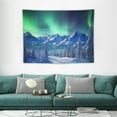 thumbnail image 1 of ONETECH Winter Snow Mountain Tapestry Wall Hanging 40x30 Inch Forest Snowy Scene Tapestry Starry Sky Aurora Natural Scenery Home Decor Tapestries for Bedroom Living Room Dorm GTXPCD629, 1 of 7