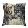 thumbnail image 1 of FUMJ Wolves Couple Design Pillow Cases Howling Wildlife Wolf  Pillow Covers Zippered Pillow Case Throw Pillow Covers for Bed Decor, 1 of 5
