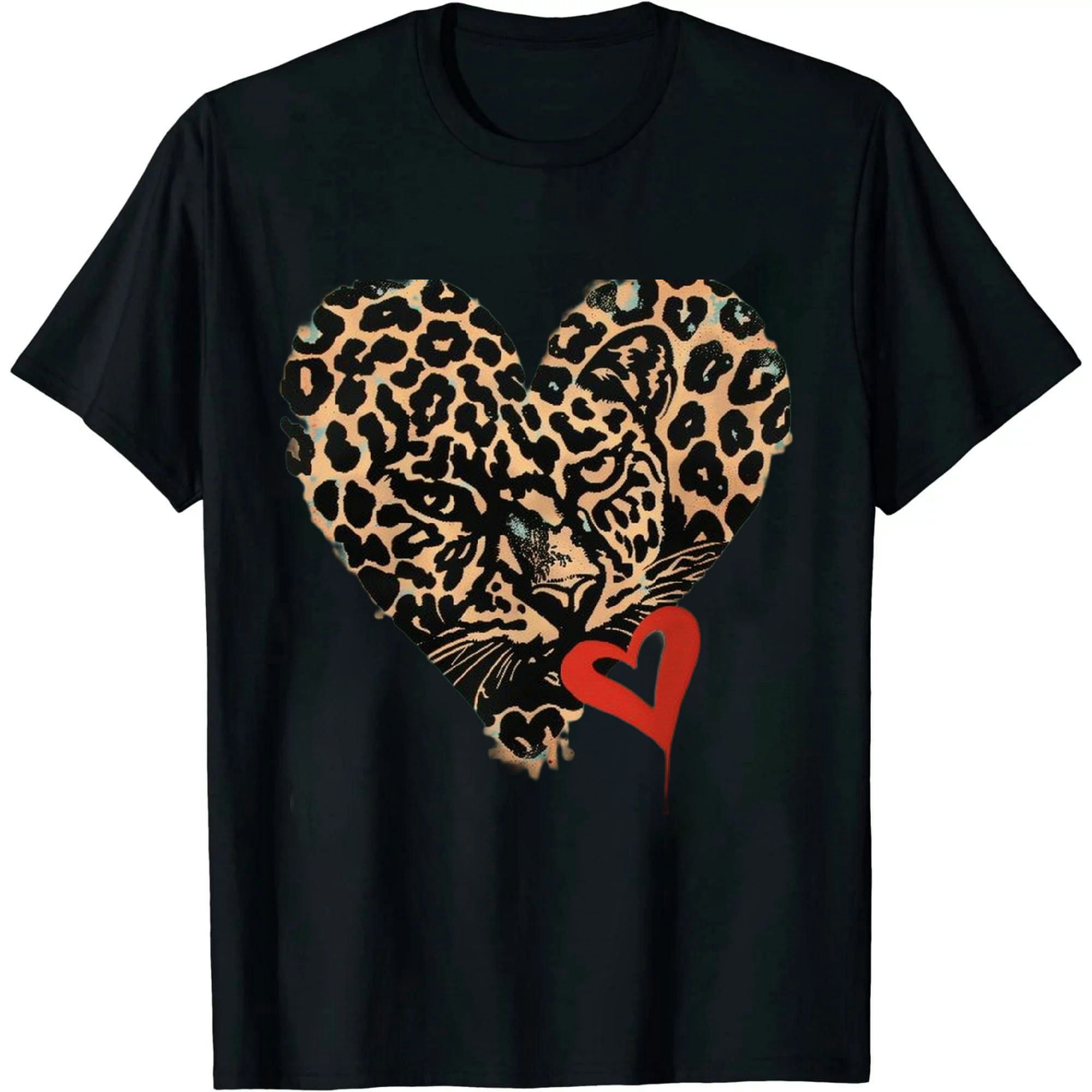 ROSEPARK Women's Cute Graphic Heart Print T-Shirt - Casual Summer Top, Sizes S-XXL, Soft Cotton Blend - View #4