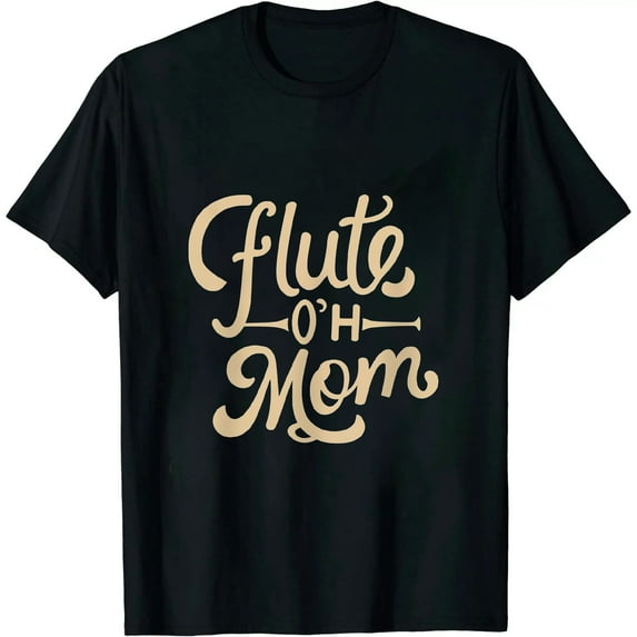 ONETECH Womens Flute Mom - Funny Marching Band Mom Gift for Flute Player T-Shirt