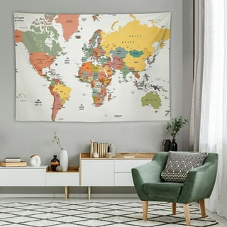 Pottery barn world map tapestry store