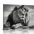 thumbnail image 1 of ONETECH YP0950 Lion Wall Art Brown in Black and White Canvas Wall Art Framed Animal Canvas Prints Painting Pictures Ready to Hang for Living Room Bedroom Kitchen Home and Office Wall Decor, 1 of 4