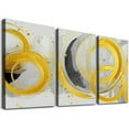 thumbnail image 1 of ONETECH Yellow Abstract Smart Line Pictures Canvas Wall Art for Living room Bedroom Wall Decor,Smart Line Wall Art Print Paitnings for home Decor,Morden Artwork Full of Imagination12''x16''X3 Panels, 1 of 4