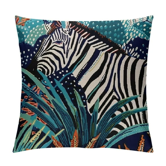 ONETECH Zebra Jungle Decorative Throw Pillow Cover Luxury Accent Neutral Textured Art Animal Rainforest Cushion Pillow Case Living Room Couch Bed Sofa