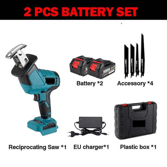 ONEVAN 3600W 12000SPM Brushless Cordless Electric Reciprocating Saw Variable Speed Metal Wood Cutter Tool For 18V Battery ,Easy to Operate