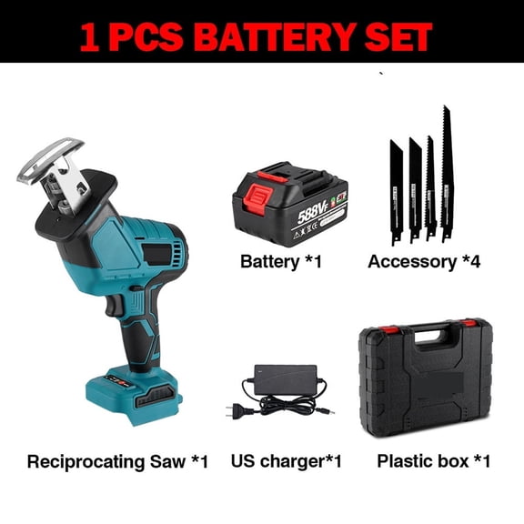 ONEVAN 3600W 12000SPM Brushless Cordless Electric Reciprocating Saw Variable Speed Metal Wood Cutter Tool For 18V Battery ,Easy to Operate