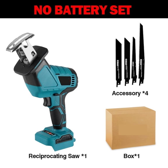 ONEVAN 3600W 12000SPM Brushless Cordless Electric Reciprocating Saw Variable Speed Metal Wood Cutter Tool For 18V Battery ,Easy to Operate
