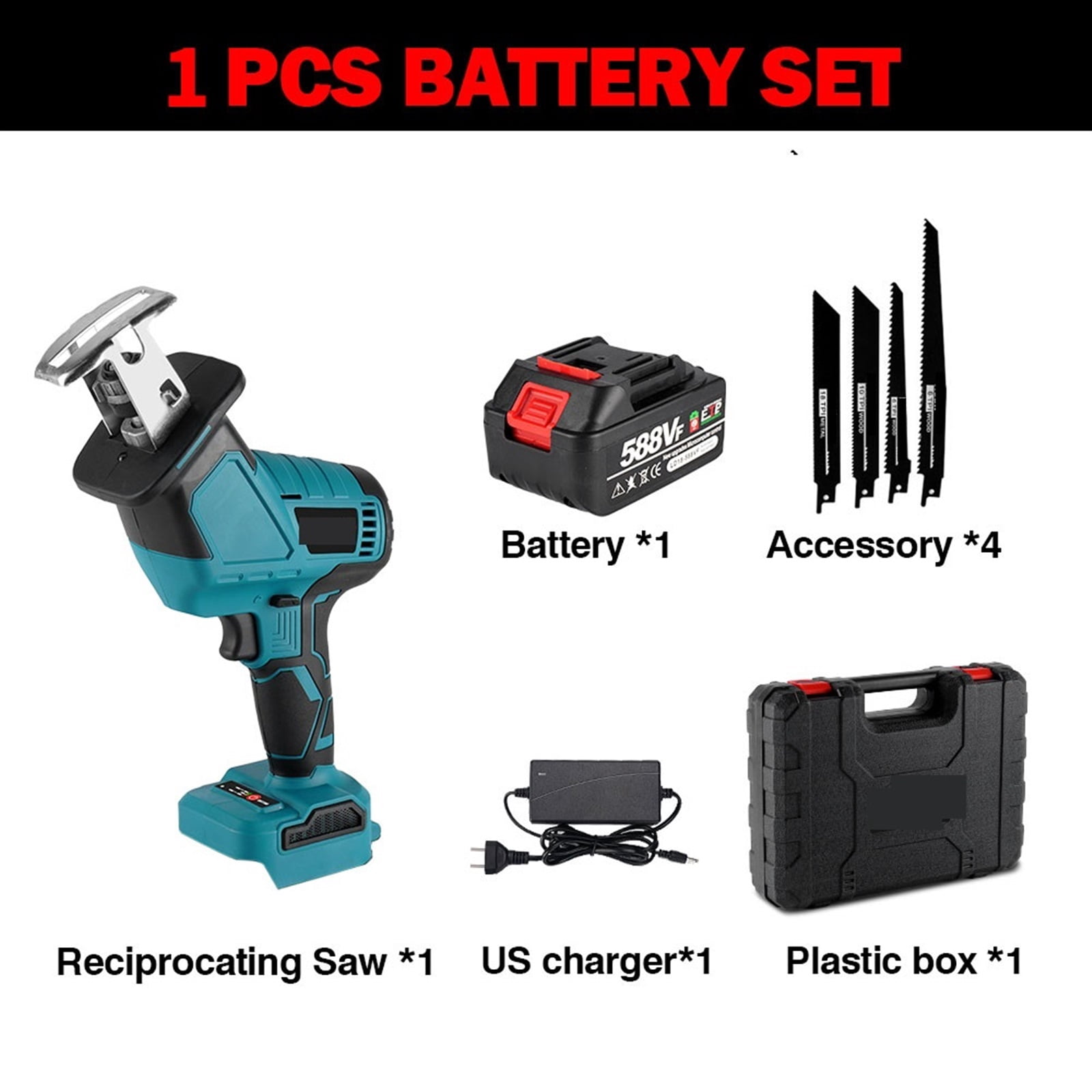 Onevan Tools ONEVAN 3600W 12000SPM Brushless Cordless Electric Reciprocating Saw ...