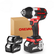 ONEVAN Cordless Impact Wrench 1/2", 20V Powerful Brushless Motor w/ 5-Mode Speed, Power Impact Wrench Max Torque 660 ft-lbs (900N.m), Impact Gun w/ 2 x 3.0A Batteries for Home Car