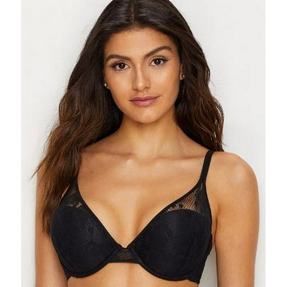 ONGOSSAMER Black Racy Lace Demi Bra, US 32D, UK 32D, NWOT