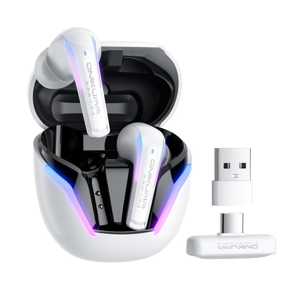ONIKUMA GAMING T27 2.4G Wireless Gaming Earbuds with ENC Mic, Low Latency PS5 Headset for PC, VR, Switch, Steam Deck