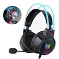 thumbnail image 1 of ONIKUMA Gaming Headset, RGB Surround Sound Gaming Headset for PS4 PC Xbox Wired USB Gaming Headphones with Noise Canceling Mic, 1 of 9