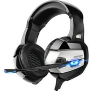 ONIKUMA Gaming Headset for Xbox One, PS4, Switch, PC - Surround Sound, Noise Reduction Game Earphone with Mic - Easy Volume Control - 3.5MM Jack for Smart Phone, Laptops, Computer(Black)
