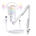 thumbnail image 1 of ONIKUMA Gaming USB Microphone, Noise Cancelling Condenser Mic with Mute, Reverb, Monitoring & Boom Arm for Streaming, Podcast, PC, PS4/PS5, Mac, 1 of 11