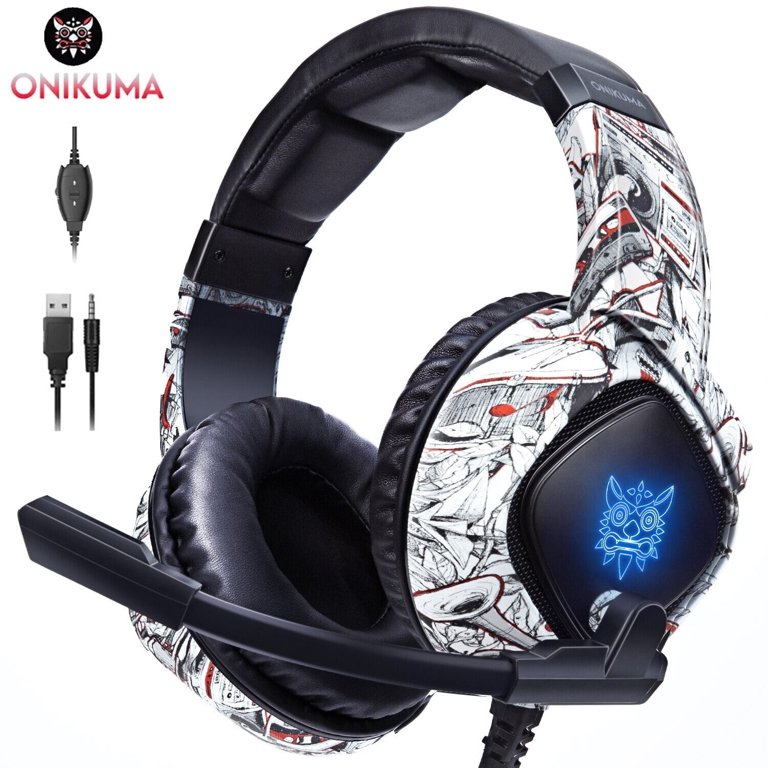 ONIKUMA K19 Gaming Headset, RGB LED, 3.5mm, Noise Cancelling Mic